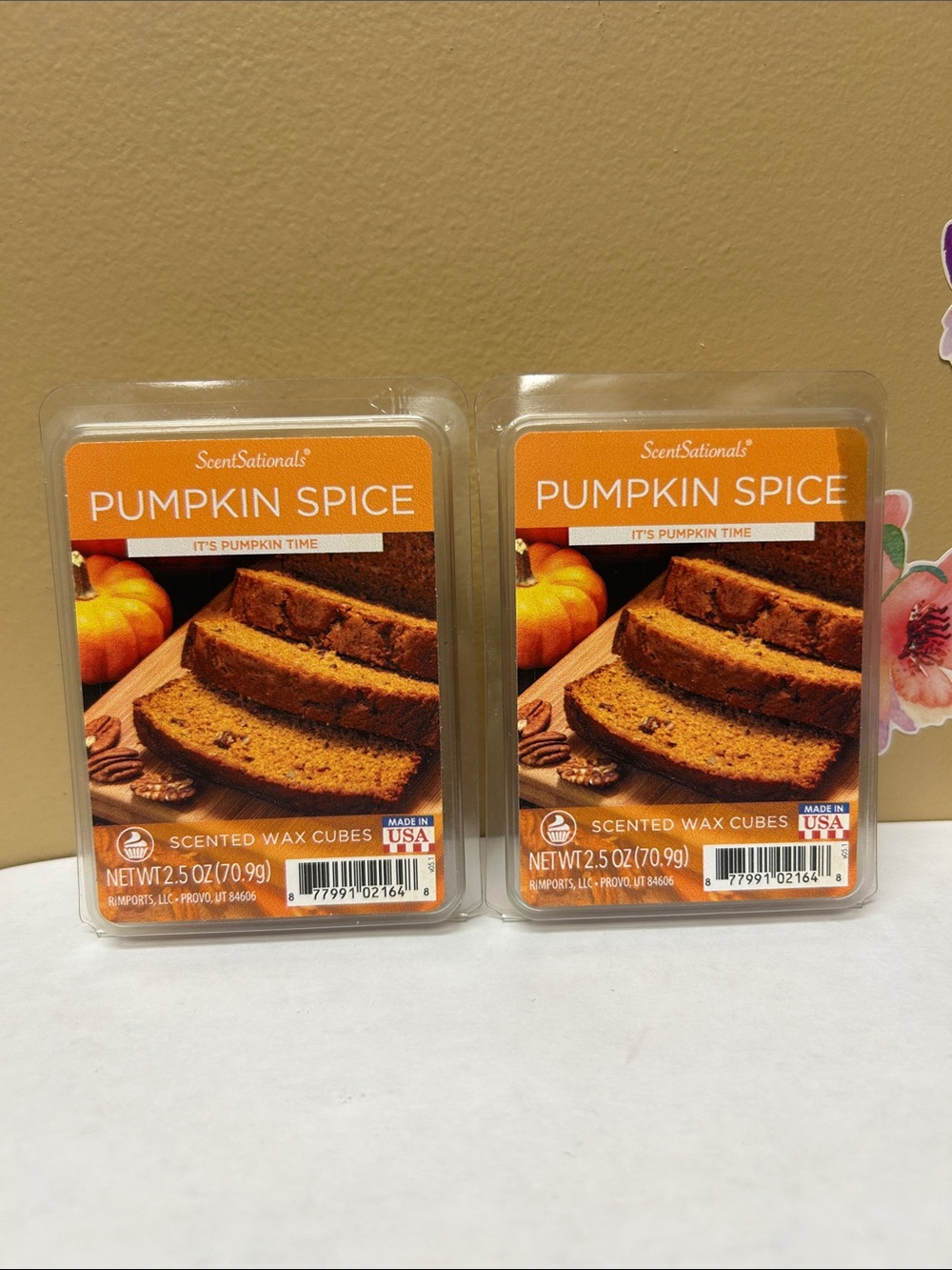 ScentSationals Pumpkin Spice Scented Wax Cubes - Orange